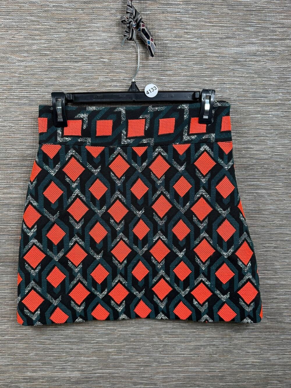Milly Skirt Womens 6 Multicolor Geometric Cotton Blend A Line Lined Mini USA